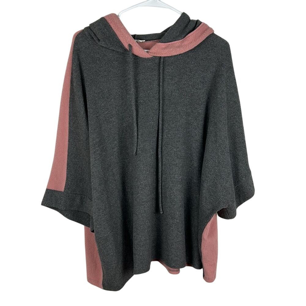 Andree By Unit Hoodie Color Block Top Size Small - image 8